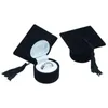 Шляпа шляпа в подарочной обертке шляпа шляпа свадебная пара кольца кольца коробки колледжа выпускные деликатные пожелания1