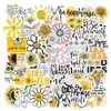 50 stks / partij Groothandel Leuke Daisy Motiverende Slogan Stickers Waterdichte No-Duplicate Sticker Laptop Skateboard Motor Auto Waterfles Decal