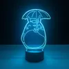 Hübsche Kinder LED-Nachtlicht Mein Nachbar Totoro Nachtlicht für Babybett Schlafzimmer Licht Kind Geschenk LED-Nachtlampe Totoro Regenschirm 201028