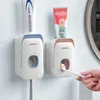 Bathroom Accessories Set Automatic Toothpaste Dispenser Toothbrush Holder Wall Mount Toothbrush Storage Rack Toothpaste Squeezer