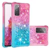 Glitter Allmähliche Handyhülle für Samsung Galaxy S20 Lite S10 Plus Anti-Drop-Flüssigkeits-Treibsand-Abdeckung für Samsung Note 20 Ultra A71 A51 A21