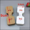Gratulationskort Event Party Supplies Festive Home Garden 50st/Lot 3.5x9cm smycken Display Card Price Hang Tag Thick Kraft Paper Necklace B B B