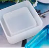 DIY Epoxy Resin Silikonformar Kristall Drop Lim Liten Runda Ashtray Mögel Vit Genomskinliga Miljöfartyg Verktyg Ny ankomst 7 5ly M2