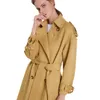 Vinter dubbelvattad ullrock långa rockar för kvinnor jacka cashmere koreanska stil windbreaker kvinnliga kläder manteau femme wpy1907