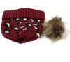 Leopard Beanie Pompom Skullies Beanies Hats Knitted Casual Warm Cap Bonnet Winter Women Girls Headwear Accessories 5 Colors BT5953