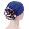 Due toni Delle Donne Interno Hijab Musulmano Morbido Elastico Fiore Foulard Cappelli Solido Traspirante Islam Cofano Arabo Testa Avvolgere Turbante Cap