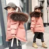 Kurtka dla dzieci w dół Męskie i średnie dziecięce dziecięce długi koreański pogrubiony płaszcz chłopca LJ201017