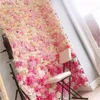 40x60 cm konstgjorda blommor Penel Silk Rose Wall Party Wedding Baby Shower Supplies Simulation Fake Flower Head Home Decoration
