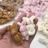 100st Partihandel 3,5 cm 4 cm mjuk mini Joint Rabbit Pendant Bunny för Key Chain Bouquet Toy Doll Diy Ornaments Presents