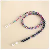 HUANZHI 2021 New Cool Fashion Colorful Beads Acrylic Love Letter Mask Chain Glasses Chain Necklace for Women Jewelry Accessories1