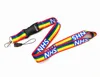 Einfacher NHS-Design-Schlüsselanhänger für Schlüsselhandys, Tags, Umhängeband, Regenbogen-Druck, Lanyard, Ausweis, USB-Ausweishalter, universeller Schlüsselanhänger