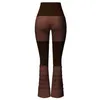 Dames Modieuze Hoge Taille Broek Comfortabele Elastische Rekbare Casual Broek Zachte Ademend Warm Uitgeschakeld Broek 201106