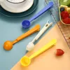 Kitchen Tool Coffee Scoop with Bag Clip Multifunction Plastic Tea Measuring Spoon for Espresso Milk Powder KDJK2201