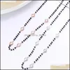 Andere sieraden sets mode lange kristal charme kralen ketting boho eenvoudige gouden sierige trui ketting kettingen kolye collier vrouwen drop deli