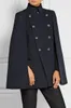 Savabien 2020 Vintage Frauen Woolen Mantel Herbst frauen Winter Jacken Elegante Weibliche Zweireiher Warm Cape-Mantel Oberbekleidung