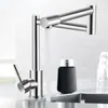 304 Edelstahl Bleifreie Klappküche Wasserhahn Mischer 360 Grad Swivel Single Griff Nickel Küche Waschbecken Beckenhähne