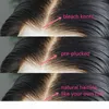44 Straight Bob Wig Human Hair Brasilian Hair 814 tum spetsstängning peruk före plockad hårfäste för svarta kvinnor spets wigs4450481
