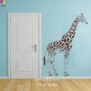 Dessin animé girafe mur autocollant bébé pépinière chambre d'enfants mignon grande Afrique girafe animal mur décalque salon vinyle décor à la maison bricolage 201130