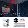 Miclock Dual Laute Smart Wecker-Projektion für Schlafzimmer R Digital mit USB-Ladegerät Große Spiegel-LED-Anzeige 220311
