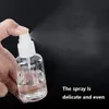 Feine Nebel-Spray-Flasche 12 Packung, 2 Unze klare leere Mini-Reise-Kunststoff-Wasser-Sprühflaschen 50ml kleine Größe nachfüllbaren flüssigen Behältern für ätherische Öle mit Etiketten