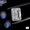 16*14mm Emerald Cut S925 Sterling Silver Ring SONA Diamond Halo Fine citrine sapphire amethyst ruby coloured diamond J0112