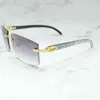 2023 디자이너 안경 새로운 대형 남성 림리스 디자이너 선글라스 여성을위한 고급 빈티지 쉐이드 제품 트렌드 제품