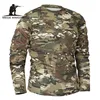 Mege Marchio di Abbigliamento Autunno Primavera Uomo Manica Lunga Tattico Camouflage T-Shirt camisa masculina Quick Dry Camicia Esercito Militare 220309