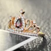 خاتم عالي الجودة العلوي حلقات الإبداع مجوهرات مجوهرات مجوهرات الماس Zircon Ladies Crown