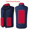 Ebaihui 9 Places Usb Jacket Heated Heated Vest Men Women HeatedVest Thermal Clothing Hunting Vests Winter Heating Jackets Black A2391327