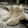 Nieuwe enkelrubber militaire gevechten mannen sneakers casual schoenen buiten werk veiligheid laarzen y200506