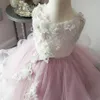 Vestidos de Primera Comunion 2020 дизайнерские дети первые причастия платья для маленькой девочки краснеженные розовые оборками цветок девушка платье мяч платье