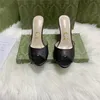 Mode Femme Designer Sandales À Talons Hauts Pantoufles Tongs De Luxe Peau De Serpent Imprimé Peau De Mouton Gelée En Caoutchouc En Cuir Chaussures Pour Femmes Chaussures Habillées Slide Heatshoes 35-40