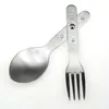Wholesale-German Army Fork Spoon Eating Utensil Repro Stainless Steel fork and spoon Hiking Camping Outdoor Tableware1