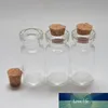 10 stks Kleine Drifting Fles Tiny Clear Lege Wishing Glass Message Fial met Cork Stopper 2ml Mini Containers