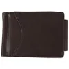 Wallets Ultra-thin Slim Men Leather Money Clip ID Holder Coin Purse Gray1