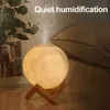 Diffusers de óleos essenciais ZL0371 USB aroma lunar umidificador humidificador fogger névoa com humor iluminação silenciosa