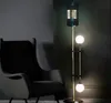 Pós-moderna LED sala de estar em pé iluminação Nordic Hotel Deco Chão Luzes Casa Luxo Luminárias de Cobre Quarto Luminárias