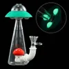 Nargile ufo şekil su boruları nargile bongs yağ dab teçhizat silikon sigara içme aksesuarları ücretsiz 14mm kase ile en iyi kalite