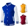 Chaqueta de diseñador para hombre, chaqueta de béisbol de calidad Original para hombre, chaqueta universitaria ajustada de color rojo vino a la moda, chaqueta universitaria con estilo para hombre 3XL