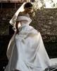 Off Shoulder Satin A Line Wedding Dresses Plus Size Country Bridal Gowns 2020 Elegant vestido de novia