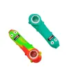 Greedy snake style Colorful Silicone Pipe 6 inches portable Hand glass pipes Mini Tobacco