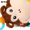 Sozzy Schöne Plüsch-Kuscheltiere, strukturiert, weiches Bett, Kinderbett, Kinderwagen, hängende Dekoration, Aktivität, Spiel, Spaß, Babyspielzeug für Kinder, Mobil 220216