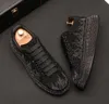 2022 New Flame Spikes Flat Leather Shoes Strass Fashion Men Loafer Dress Smoking Slipper Casual Diamond Shoe