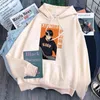 Japón Anime Haikyuu Kageyama Imprimir Hombre Sudadera Bolsillo Fleece Suelto Sudadera con capucha Vintage Dibujos animados Sudadera con capucha Punk Hip Hop Sudadera con capucha H1227