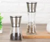 1PCS Fashion Stainless Steel Mill Glass Body Spice Salt and Pepper Grinder Kitchen Accessories Cooking Tool Portable