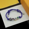 2021 Bellissimi bracciali per coppie di vendita calda classici I braccialetti con stringhe di fiori dell'alfabeto sono disponibili all'ingrosso in confezioni regalo