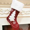 Mode kerstkousen decor kerstbomen ornament feestdecoraties Santa Snow Elk Design Sandy Socks Bags Xmas Gifts Bag FP1582