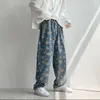 Hip Hop hommes graphique imprimé jean femme automne mode pantalon décontracté surdimensionné coréen Streetwear homme pantalon 220308