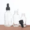 زجاجات 5-100ML الزجاج، والزجاج القطارات العين، واضح إفراغ جولة ماصة زجاجة القطارة الزيوت العطرية، ومختبر الكيمياء، كولونيا العطور
