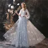 Benzersiz Tasarım Kollu Dantel Abiye Pretty Karahindiba Desen Uzun Balo Elbisesi Vestidos De Festa Custom Made